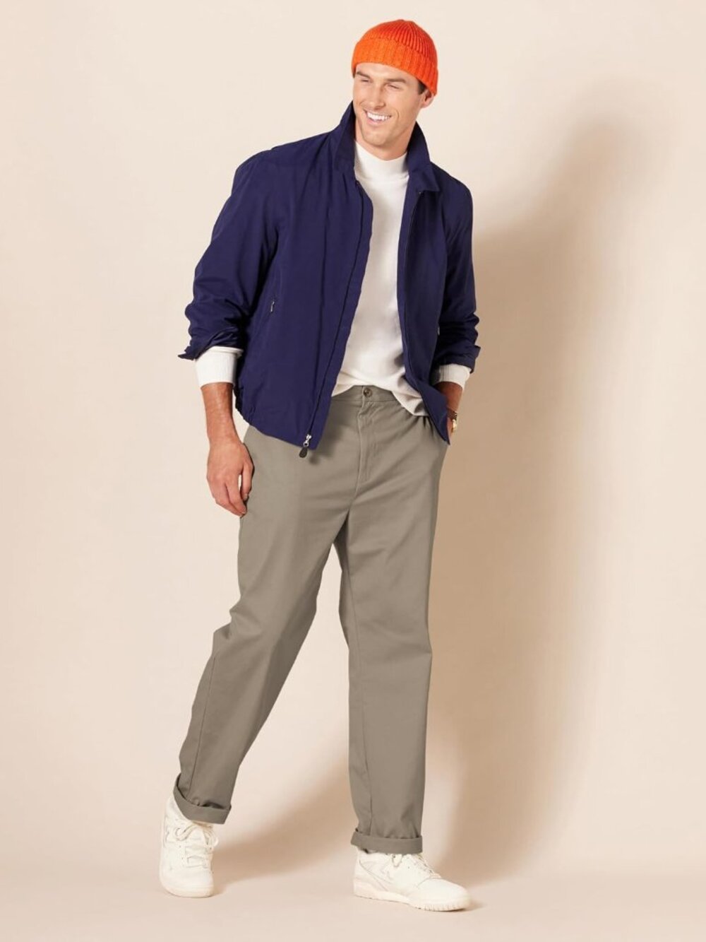 Men's Classic-Fit Wrinkle-Resistant Flat-Front Stretch Chino Pant - Picture 9 of 11